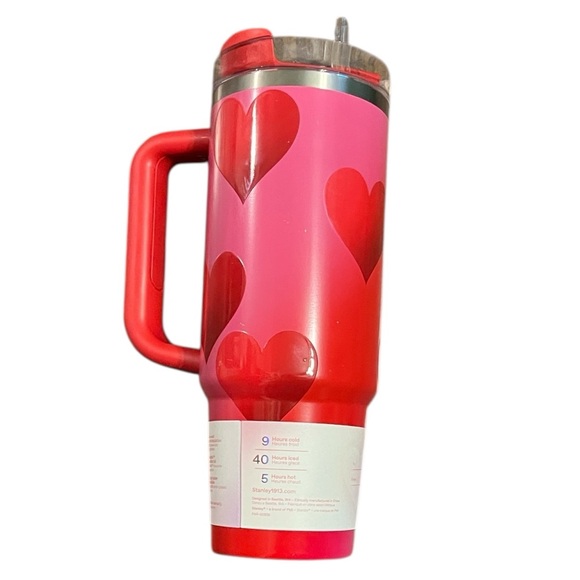 Stanley x Target Pink Heart 30 oz Stainless Steel Quencher Tumbler Brand New - Picture 2 of 7